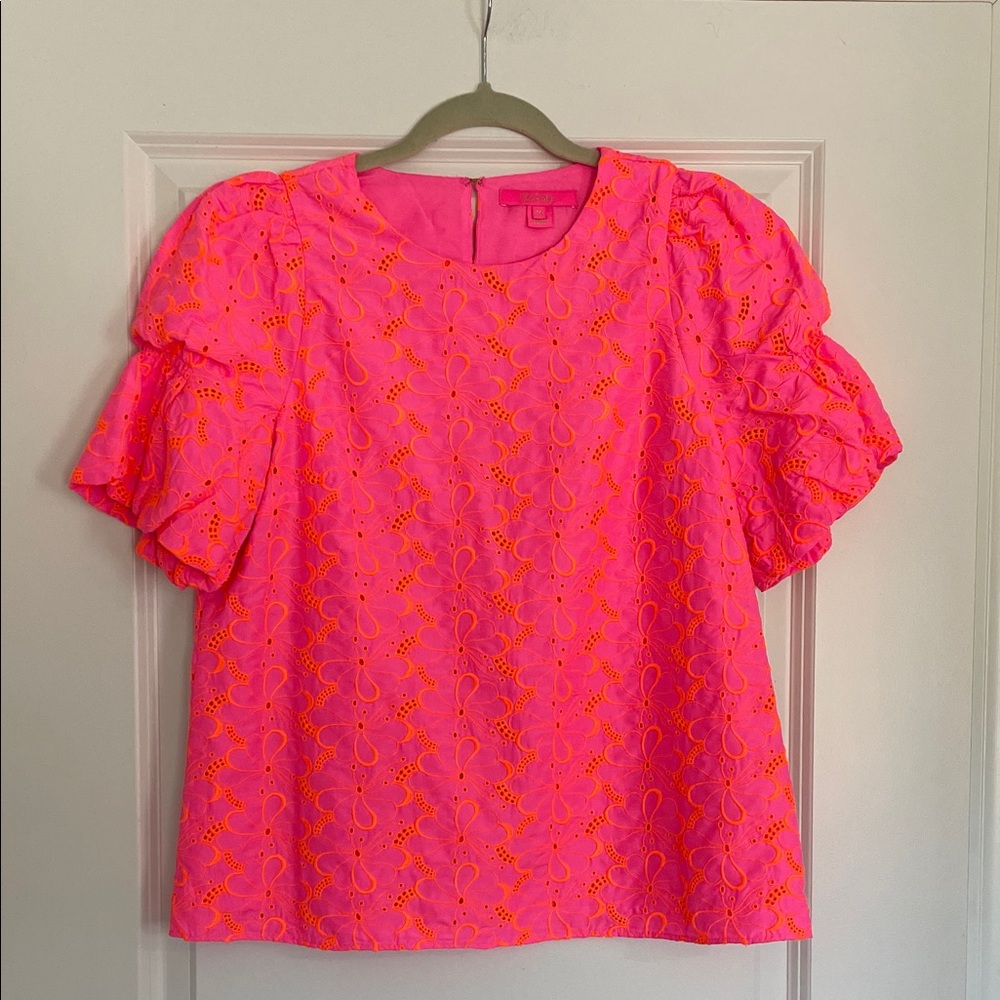 Lilly Pulitzer  Vibrant Pink and Orange Women's Top